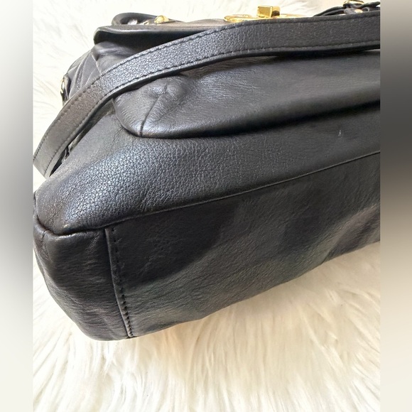 Emma Fox Black Shoulder /Crossbody Bag with Gold Details - Picture 11 of 13